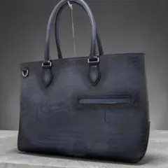 極美品　Berluti トゥジュール ネオ　スクリットレザー　トートバッグのサムネイル