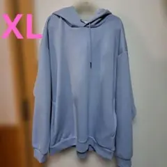 GUライトブルー フード付きパーカー XL