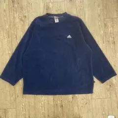 【美品】adidas ネイビー フリースジャケット　3xoサイズ