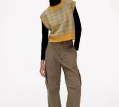 【ZARA】ザラ イエロー ニットベスト