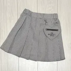 バイラビット　❤︎ ハートポケット付き　千鳥格子　スカパン　140cm ラブトキ