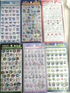 ボンボンドロップシール ミニ 6種 ディズニー　スヌーピー