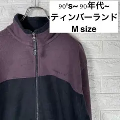 90sUSA製　ティンバーランド　ジップアップフリース　ボアジャケット【400】