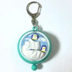 ポケットクリッター　ゼンマイ　キーホルダー　ペンギン　レトロ　おもちゃ