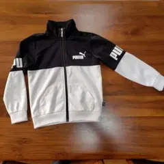 PUMA ジップアップジャケット ブラック/ホワイト　ジャージ