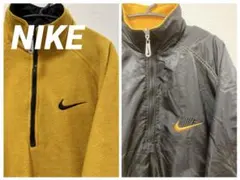 90s Nike ハーフジップ ナイロンジャケット リバーシブル　フリース