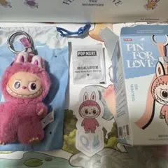 【正規品】【Q】ラブブ ぬいぐるみ イニシャル PIN FOR LOVE