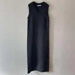 ZARA ノースリーブVネックロングワンピース