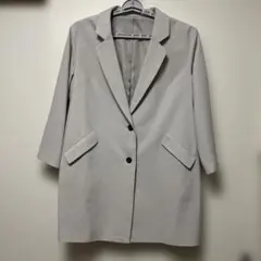 [美品] SANS FIN グレー テーラードジャケット　ライトグレー　3L