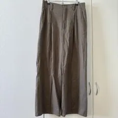 GU ブラウン センタープレスパンツ　XLサイズ