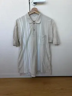 Burberry's ベージュ ストライプ ポロシャツ M