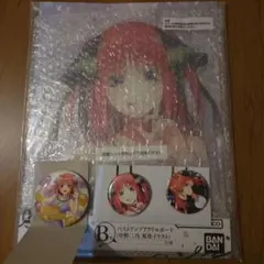 一番くじ　五等分の花嫁　B賞中野二乃バストアップアクリルボード&缶バッジ