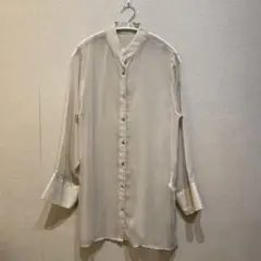 新品　タグ付き　JEANASIS（ジーナシス）　スタンドカラーシアーシャツ