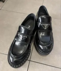 【Yoko様専用 】PRADA チョコレート ブラッシュドレザー ローファー