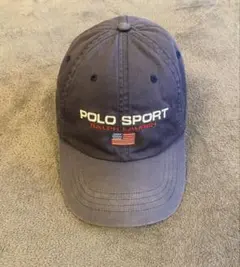 90s POLO SPORT ラルフローレン キャップ 星条旗 紺赤 - メルカリ
