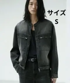 VINTAGE WASHED DENIM ZIP MOTO JACKETのサムネイル