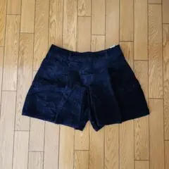 ブラック コーデュロイ キュロット