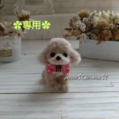 みぃ。様専用✿おすわりトイプードル♡ピンクベージュ