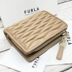 FURLA フルラ 2つ折り財布 ベージュ レザー