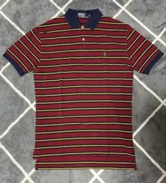 90s Polo by Ralph Lauren ボーダー 緑ポニー ポロシャツ