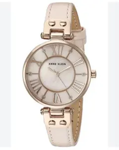 【Anne Klein】安妮克萊恩 手錶 玫瑰金 皮革錶帶