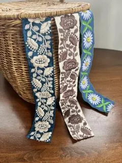 SALE◯インド刺繍リボン　アソート　お得3本セット　No.3