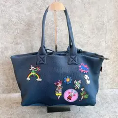 美品❗️アルベロベッロ　ネイビー トートバッグ 刺繍　紺　Alberobello