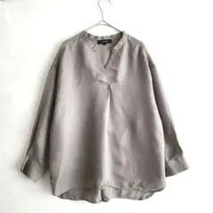 アンタイトル UNTITLED　シルキー キュプラブラウス スキッパー