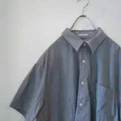 OLD NAVY オールドネイビー　半袖シャツ　グレー　白ボタンのサムネイル