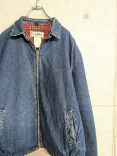 L.L.Bean デニムジャケット　裏地チェック　80s