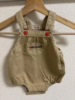 MIKIHOUSE ミキハウス　ベージュ サロペット S ダルマオール