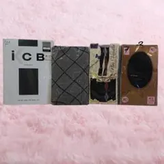 新品　タイツ・ストッキング　ダイヤ柄＆アーガイル＆無地　 4足セット