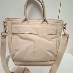 【美品未使用] ユニクロ　2WAY ユーティリティミニバッグ　ナチュラル