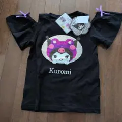クロミ　Tシャツ　半袖　肩出し　スパンコール　トップス