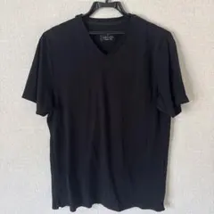 LANVIN ブラック Vネック Tシャツ L