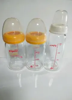 Pigeon 哺乳瓶　ガラス160ml 2本+ 200ml 1本セット