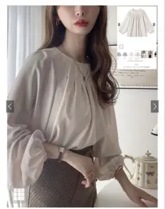 GRL タックボリュームスリーブブラウス tu342