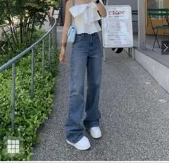 【新品未使用】GRL ハイウエスト ストレートデニム