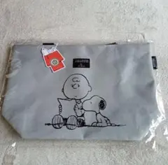 スヌーピー SNOOPY ランチバッグ トートバッグ ミニトート グレー