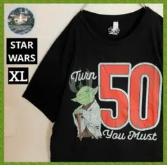 スターウォーズマスターヨーダムービーTシャツビッグロゴ映画オーバーサイズtシャツ