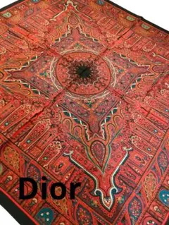 l17 超美品　クリスチャンディオール　Dior　大判スカーフ　シルク100