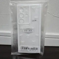 Galaxy S23 Ultra 透明　白色　リボン柄　携帯ケース SC52D