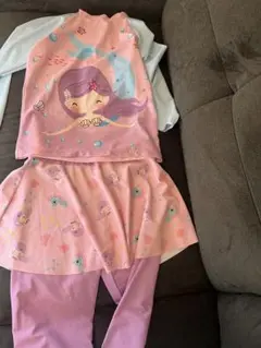 女の子 UVカット 水着 120cm 水遊び プール ラッシュガード