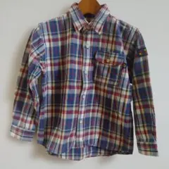 Miki House チェック柄 半袖シャツ