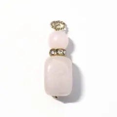 ローズクォーツの香水瓶風ペンダントトップ