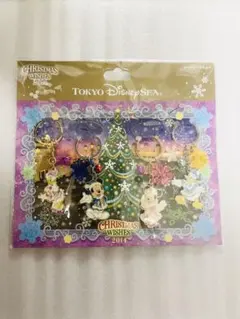 新品未開封　★ディズニーシー★ クリスマス　キーチェーン　鈴付き　4点セット