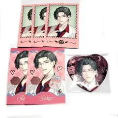 にじさんじ バレンタイン ハート缶バッジ チェキ 五木左京 6点セット