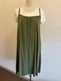授乳服　キャミワンピース 半袖Tシャツ付き