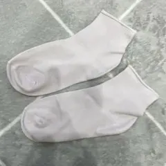 美品✨くつ下 レディース靴下　パープル　【25.5センチ】くつした