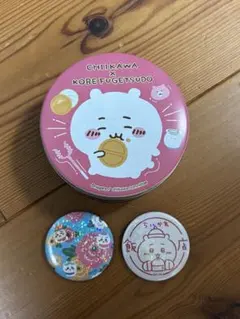 ちいかわ 神戸風月堂 コラボ缶 缶バッジセット